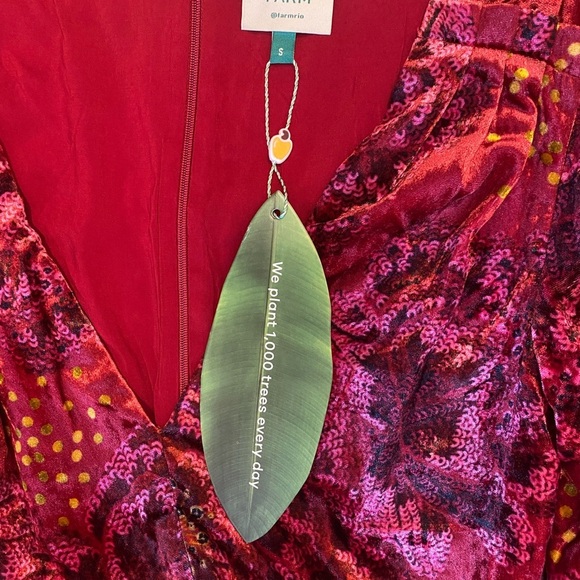 Farm Rio /Floral/pr velvet mini dress/formal/ evening/prom/cocktail ⭐️ Host Pick - Picture 5 of 6